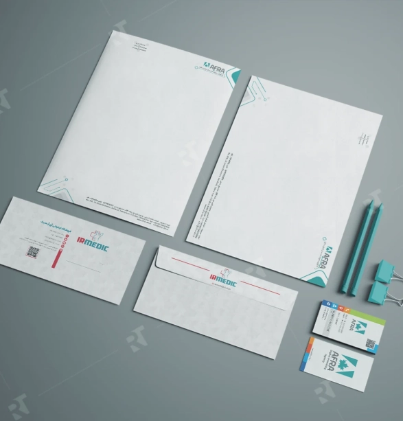 طراحی ست اداری برای شرکت افرا