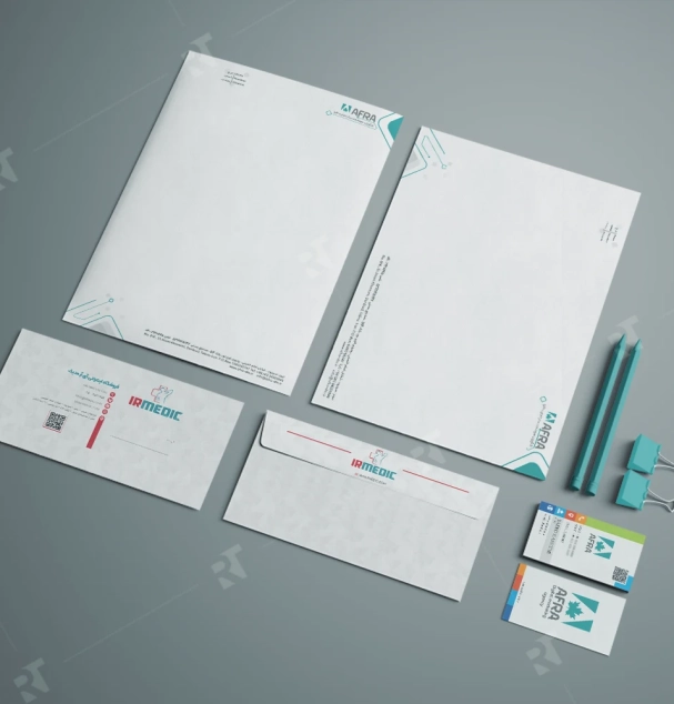 طراحی ست اداری برای شرکت افرا